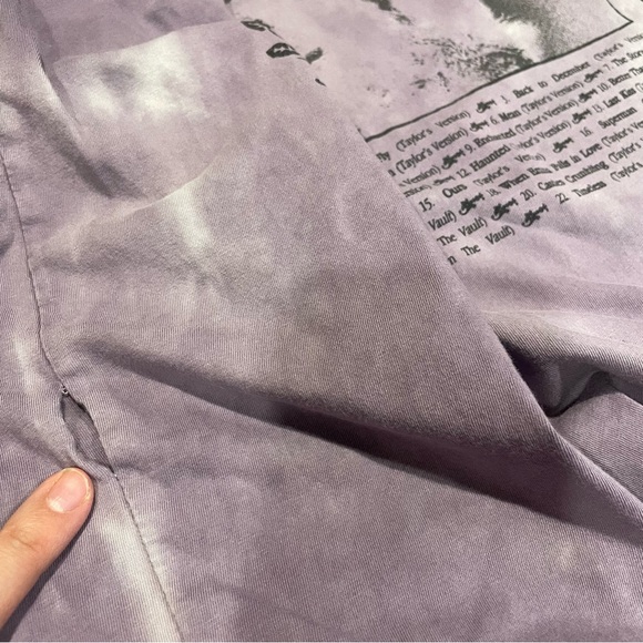 Taylor Swift Speak Now Taylors Version Shirt Womens Large Purple Tie Dye Cotton - Picture 8 of 9